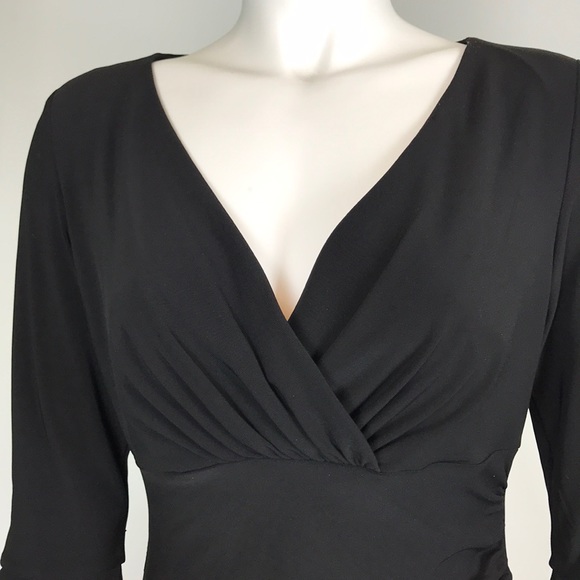 NWT Anne Klein Black Bell sleeve Dress - Picture 5 of 7